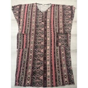 Dwell + Slumber Boho Tribal Print Cocoon One Size Pink Black Bohemian